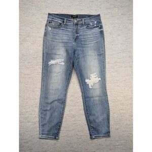 Judy Blue Distressed Ankle Skinny Jeans Stretch‎ Denim Size 13/31